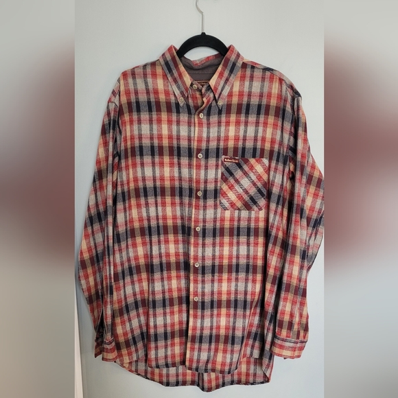 Marlboro Other - MARLBORO CLASSICS Men's Sz XXL Red White Plaid Long Sleeve Shirt Button Up.
